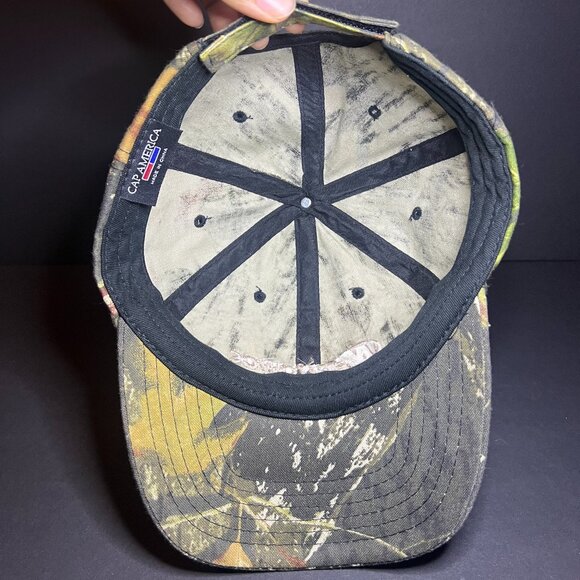 Mossy Oak Manitowic Green Camouflage Embroidered Logo Adjustable Baseball Hat - Picture 6 of 7